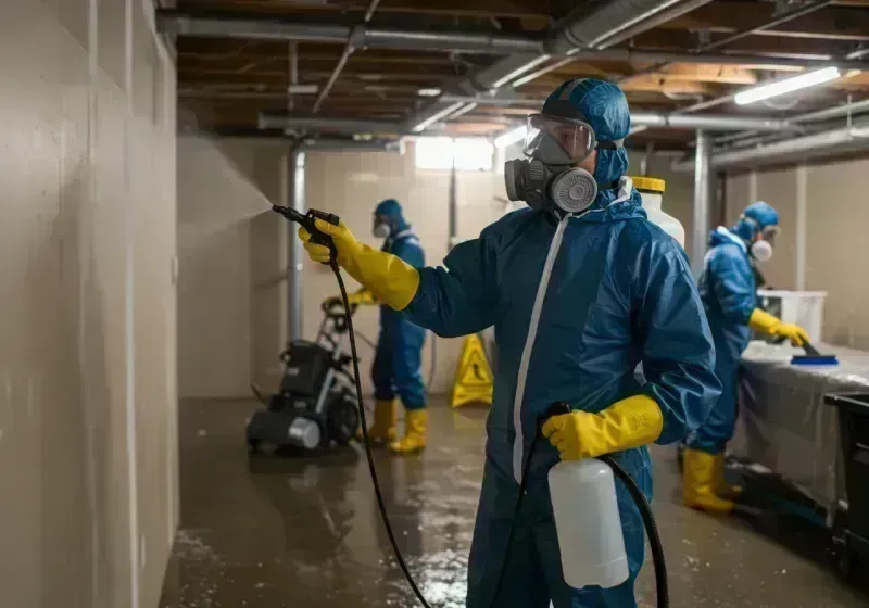 Basement Sanitization and Antimicrobial Treatment process in Three Oaks, FL